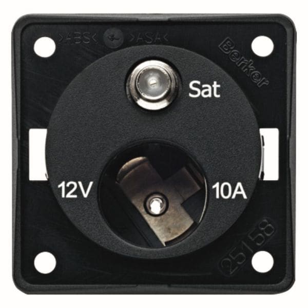 BERKER - INTEGRO Steckdose 12V+SAT schwarz matt