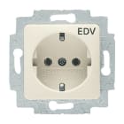 BUSCH-JAEGER - SCHUKO Steckdosen-Einsatz mit Aufdruck EDV 50 x 50 mm weiß - Duro 2000 SI