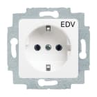 BUSCH-JAEGER - SCHUKO Steckdosen-Einsatz mit Aufdruck EDV 50 x 50 mm alpinweiß - Reflex SI