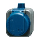 BUSCH-JAEGER - SCHUKO Steckdose mit Klappdeckel wasserdicht 16 A blau - Busch-Duro 2000 WDI