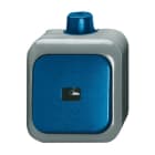 BUSCH-JAEGER - Wipptaster 1-polig Schließer mit N-Klemme 10A blau - Busch-Duro 2000 WDI