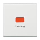 BUSCH-JAEGER - Wippe mit Aufdruck Heizung mit roter Kalotte alpinweiß - Allwetter 44 (IP44)
