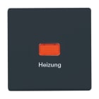 BUSCH-JAEGER - Wippe mit Aufdruck Heizung mit roter Kalotte anthrazit - Allwetter 44 (IP44)