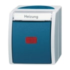 BUSCH-JAEGER - Heizungsschalter 2-polig Schalter mit Glimmlampe grau/blaugrün - ocean