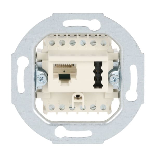 BUSCH-JAEGER - UAE 8(6)/TAE 6F+N Anschlussdosen-Einsatz Kommunikationsendgeräte Cat 3 2-fach