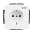 BUSCH-JAEGER - SCHUKO Steckdosen-Einsatz Safety+ mit Aufdruck EDV studioweiß - Plattform 63