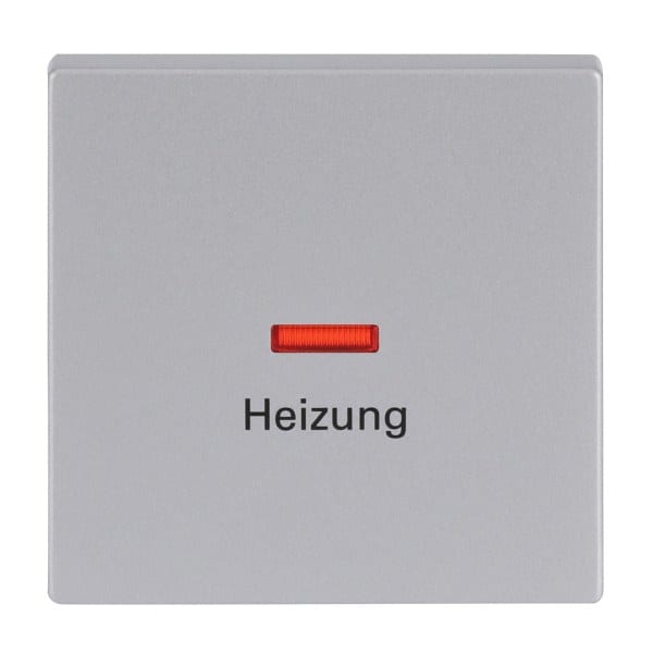 BUSCH-JAEGER - Wippe mit Aufdruck Heizung mit roter Kalotte alusilber - Plattform 63