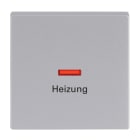 BUSCH-JAEGER - Wippe mit Aufdruck Heizung mit roter Kalotte alusilber - Plattform 63