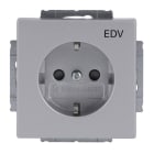 BUSCH-JAEGER - SCHUKO Steckdosen-Einsatz Safety+ mit Aufdruck EDV alusilber - Plattform 63