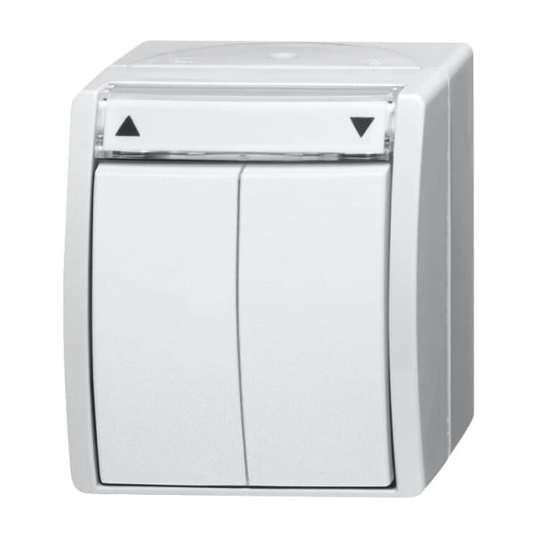 BUSCH-JAEGER - Jalousie-Schalter mit Beschriftungsfeld 1-polig alpinweiß - ocean