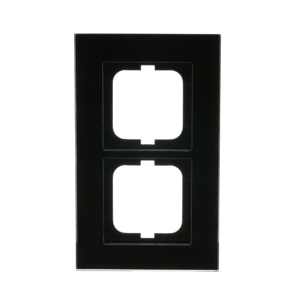 BUSCH-JAEGER - Abdeckrahmen 2-fach Glas schwarz - carat