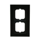 BUSCH-JAEGER - Abdeckrahmen 2-fach Glas schwarz - carat