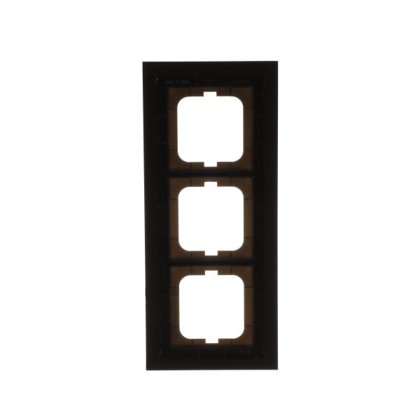 BUSCH-JAEGER - Abdeckrahmen 3-fach Glas schwarz - carat