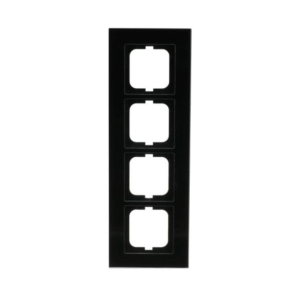 BUSCH-JAEGER - Abdeckrahmen 4-fach Glas schwarz - carat