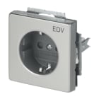 BUSCH-JAEGER - SCHUKO Steckdosen-Einsatz mit Aufdruck EDV Safety+ edelstahl - pur edelstahl
