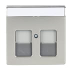 BUSCH-JAEGER - Zentralscheibe Modular-Jack-Einsatz 2-fach edelstahl - pur edelstahl