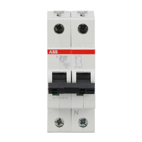 ABB - Leitungsschutzschalter 1+N-polig Charakteristik B Bemessungsstrom 25A 6kA