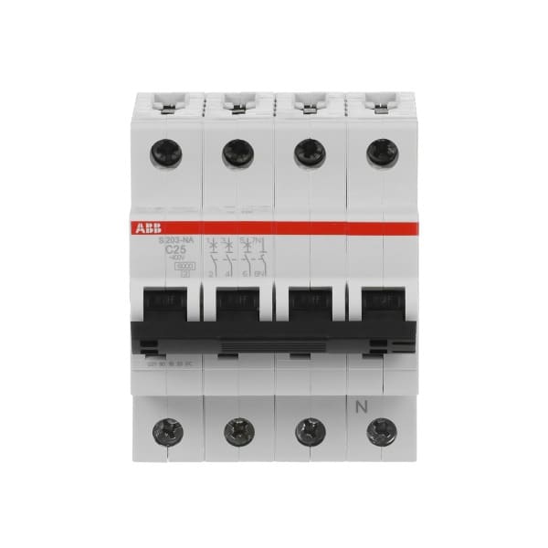 ABB - Leitungsschutzschalter 3+N-polig Charakteristik C Bemessungsstrom 25A 6kA