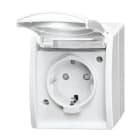 BUSCH-JAEGER - SCHUKO Steckdose Safety+ mit Klappdeckel 16 A alpinweiß - ocean