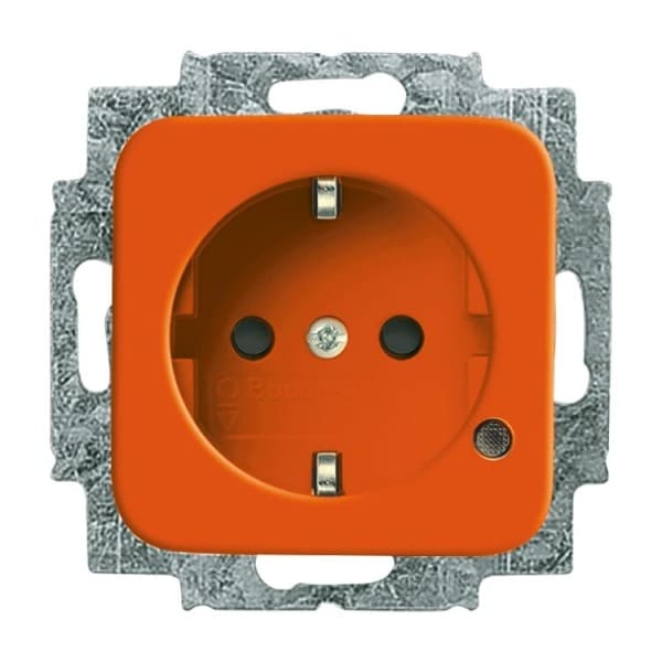 BUSCH-JAEGER - SCHUKO Steckdosen-Einsatz Safety+ mit Kontrolllicht orange - Reflex SI