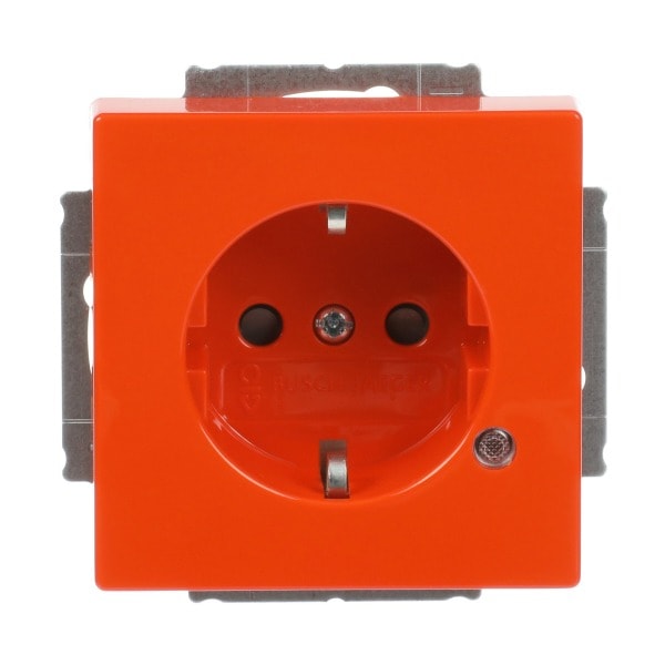 BUSCH-JAEGER - SCHUKO Steckdosen-Einsatz Safety+ mit Kontrolllicht orange - Plattform 63