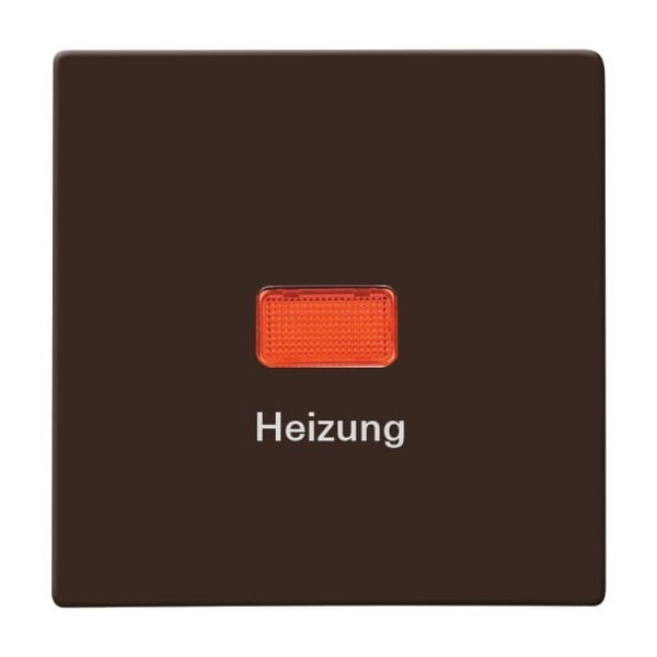 BUSCH-JAEGER - Wippe mit Aufdruck Heizung mit roter Kalotte braun - Allwetter 44 (IP44)