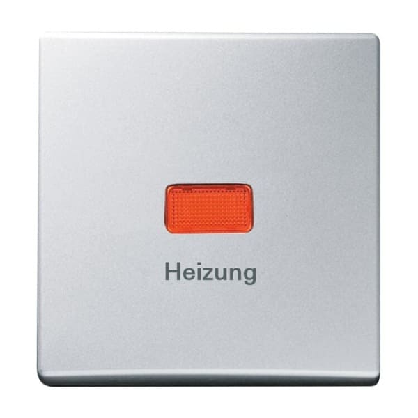 BUSCH-JAEGER - Wippe mit Aufdruck Heizung mit roter Kalotte alusilber - Allwetter 44 (IP44)