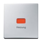 BUSCH-JAEGER - Wippe mit Aufdruck Heizung mit roter Kalotte alusilber - Allwetter 44 (IP44)