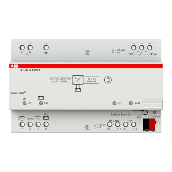 ABB - NTU/S12.2000.1 Unterbrechungsfreies Netzteil, 12 V DC, 2 A, REG