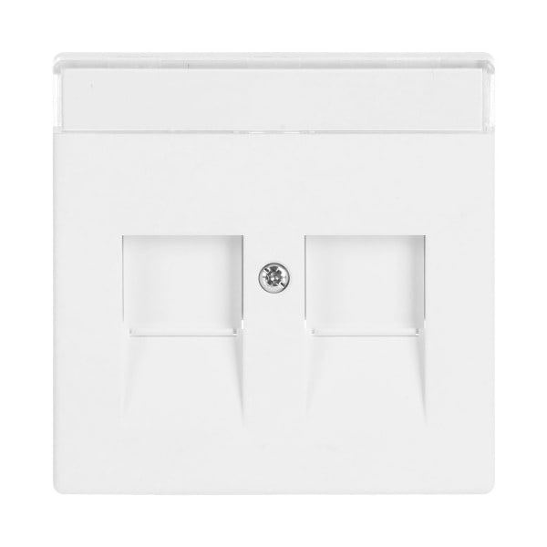 BUSCH-JAEGER - Zentralscheibe Modular-Jack 2-fach mit Beschriftung studiow matt - Plattform 63