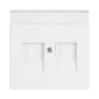 BUSCH-JAEGER - Zentralscheibe Modular-Jack 2-fach mit Beschriftung studiow matt - Plattform 63