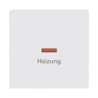 BUSCH-JAEGER - Wippe mit Aufdruck Heizung mit roter Kalotte studioweiß matt - Plattform 63