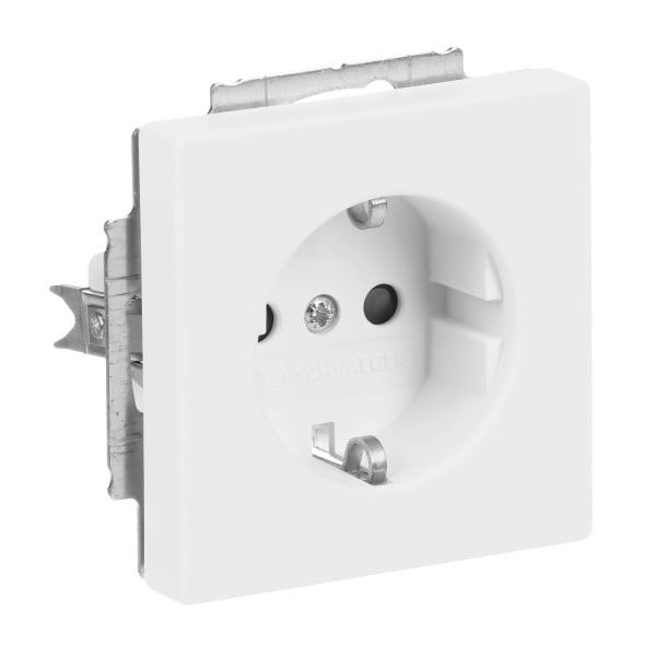 BUSCH-JAEGER - SCHUKO Steckdosen-Einsatz Safety+ studioweiß matt - Plattform 63