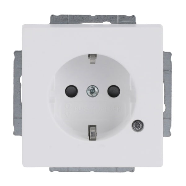 BUSCH-JAEGER - SCHUKO Steckdosen-Einsatz Safety+ mit Kontrolllicht studiow matt - Plattform 63