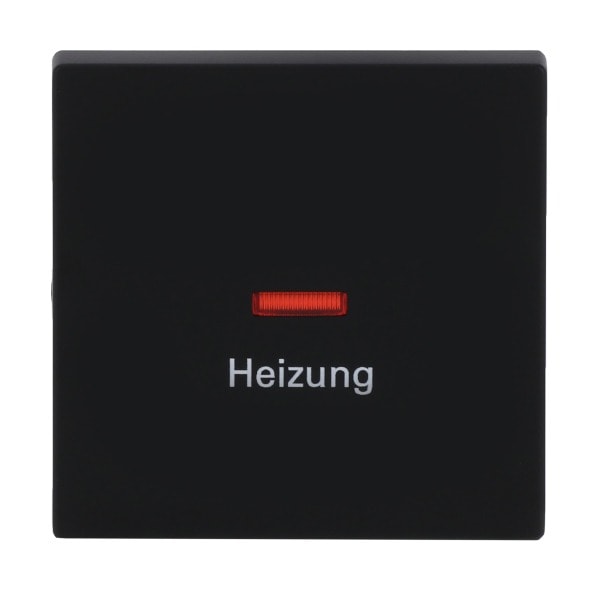 BUSCH-JAEGER - Wippe mit Aufdruck Heizung mit roter Kalotte schwarz matt - Plattform 63