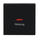 BUSCH-JAEGER - Wippe mit Aufdruck Heizung mit roter Kalotte schwarz matt - Plattform 63