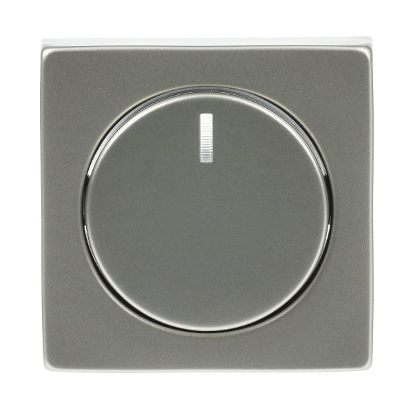 BUSCH-JAEGER - Zentralscheibe für Dimmer Drehknopf mit Glimmlampe edelstahl - pur edelstahl