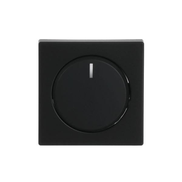 BUSCH-JAEGER - Zentralscheibe für Dimmer Drehknopf mit Glimmlampe schwarz matt - Plattform 63