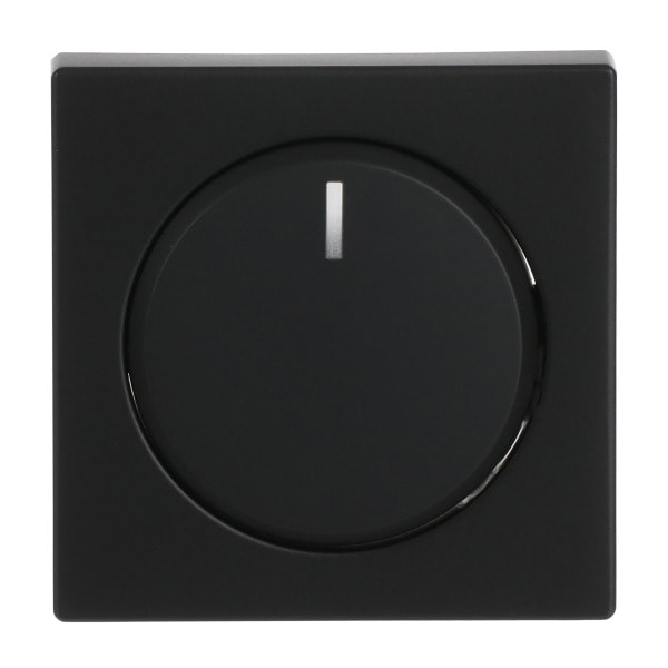 BUSCH-JAEGER - Zentralscheibe für Dimmer Drehknopf mit Glimmlampe schwarz matt - Plattform 63