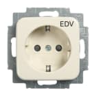 BUSCH-JAEGER - SCHUKO Steckdosen-Einsatz Safety+ mit Aufdruck EDV weiß - Duro 2000 SI