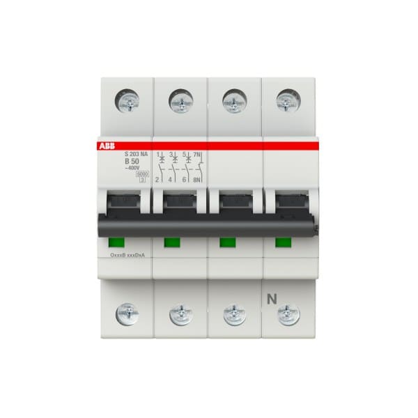 ABB - Leitungsschutzschalter 3+N-polig Charakteristik B Bemessungsstrom 50A 6kA