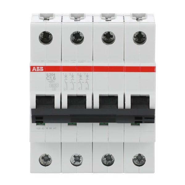 ABB - Leitungsschutzschalter 4-polig Charakteristik C Bemessungsstrom 1.6A 6kA