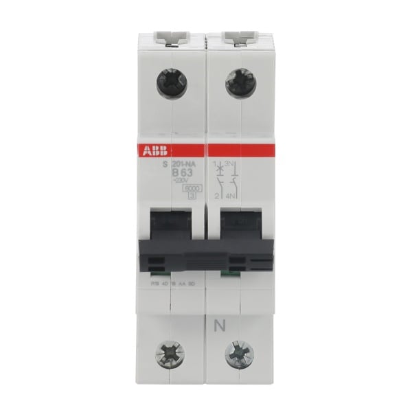 ABB - Leitungsschutzschalter 1+N-polig Charakteristik B Bemessungsstrom 63A 6kA