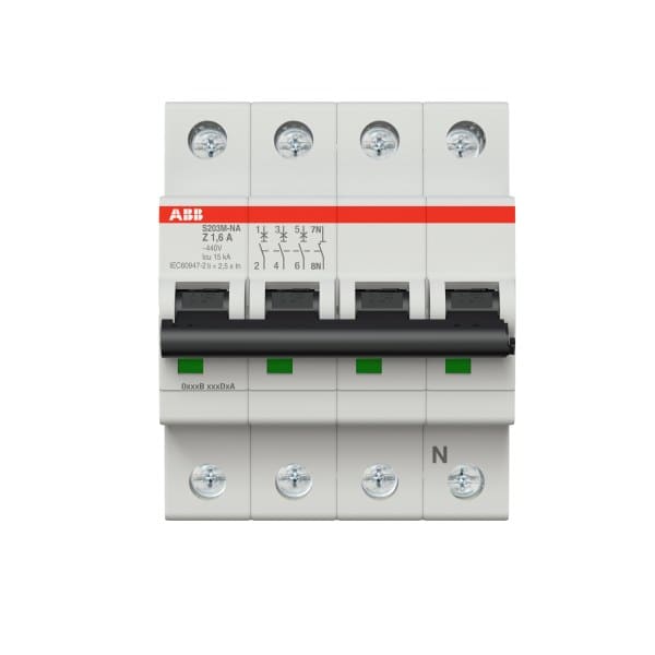 ABB - Leitungsschutzschalter 3+N-polig Charakteristik Z Bemessungsstrom 1.6A 10kA