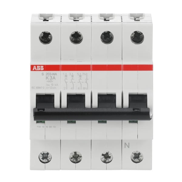 ABB - Leitungsschutzschalter 3+N-polig Charakteristik K Bemessungsstrom 3A 6kA