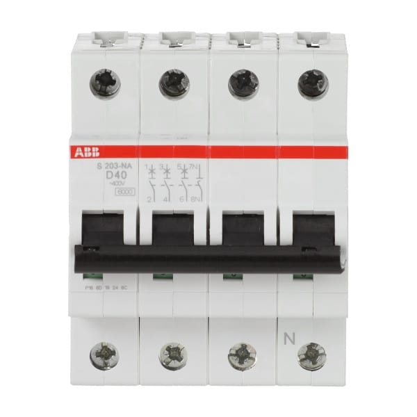ABB - Leitungsschutzschalter 3+N-polig Charakteristik D Bemessungsstrom 40A 6kA