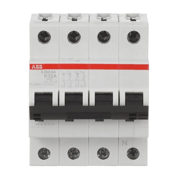 ABB - Leitungsschutzschalter 3+N-polig Charakteristik K Bemessungsstrom 32A 6kA