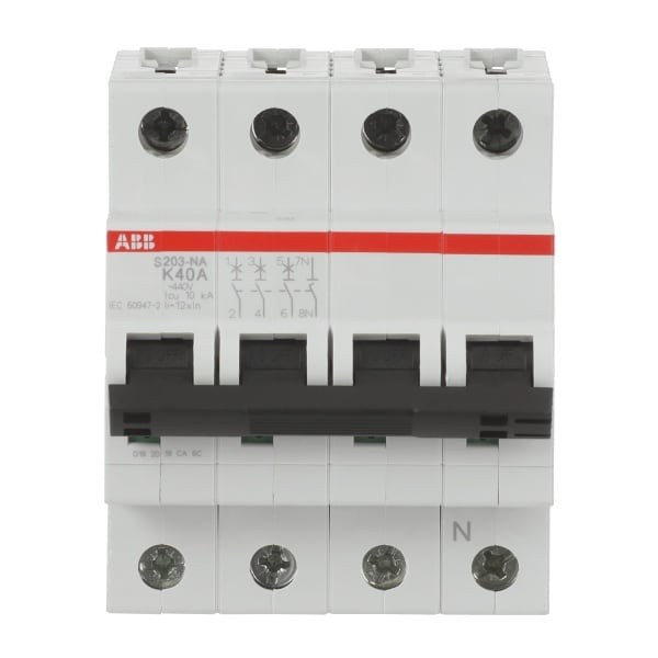 ABB - Leitungsschutzschalter 3+N-polig Charakteristik K Bemessungsstrom 40A 6kA