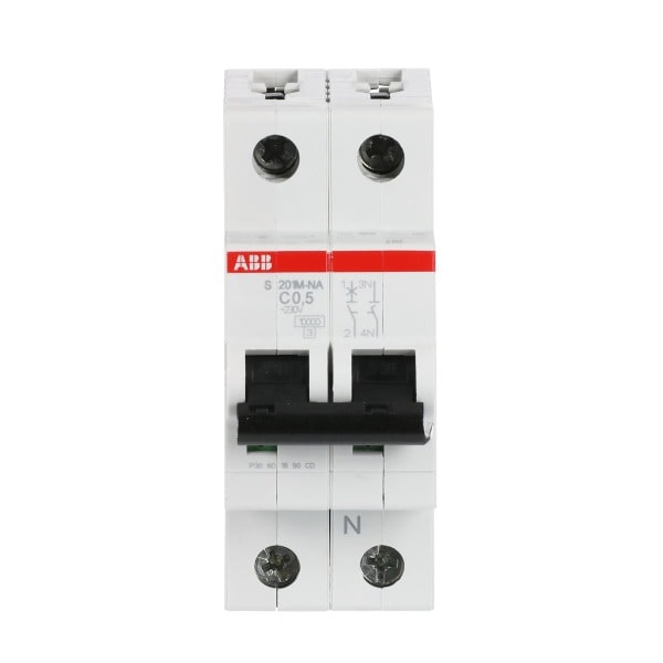 ABB - Leitungsschutzschalter 1+N-polig Charakteristik C Bemessungsstrom 0.5A 10kA