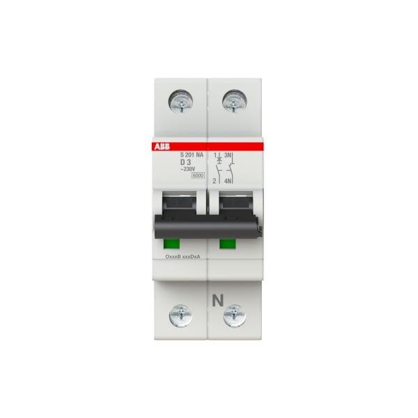 ABB - Leitungsschutzschalter 1+N-polig Charakteristik D Bemessungsstrom 3A 6kA
